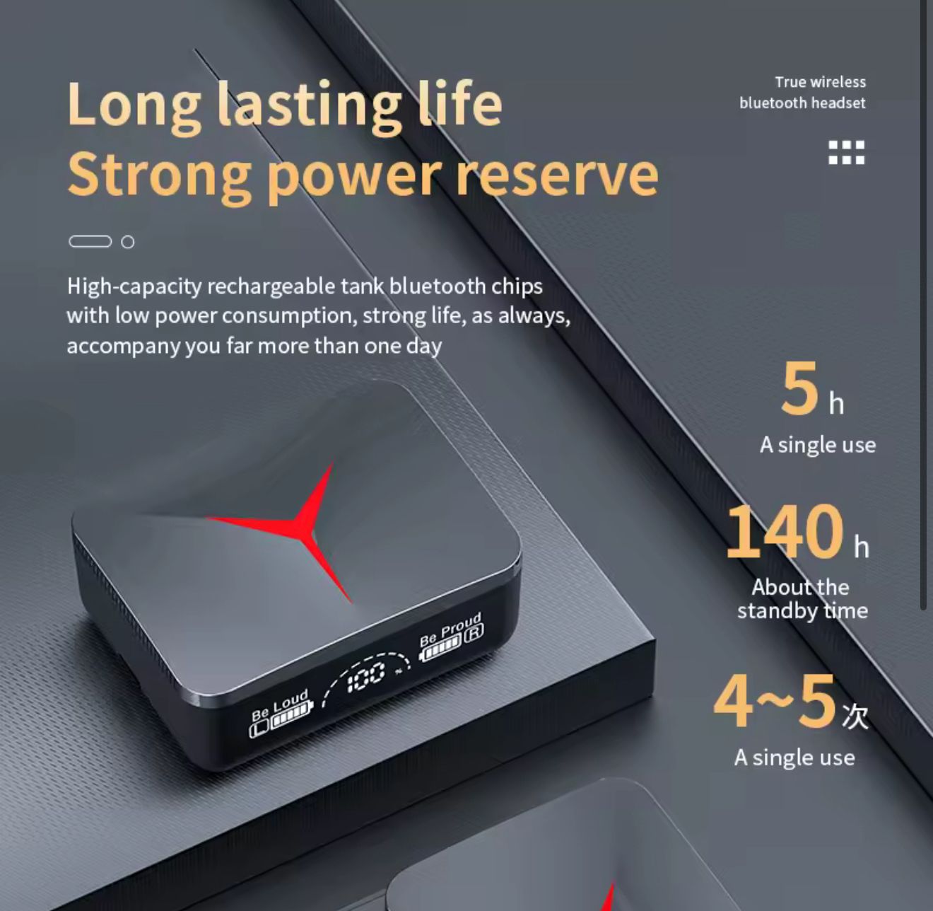 Auricular con pantalla táctil m90 tws