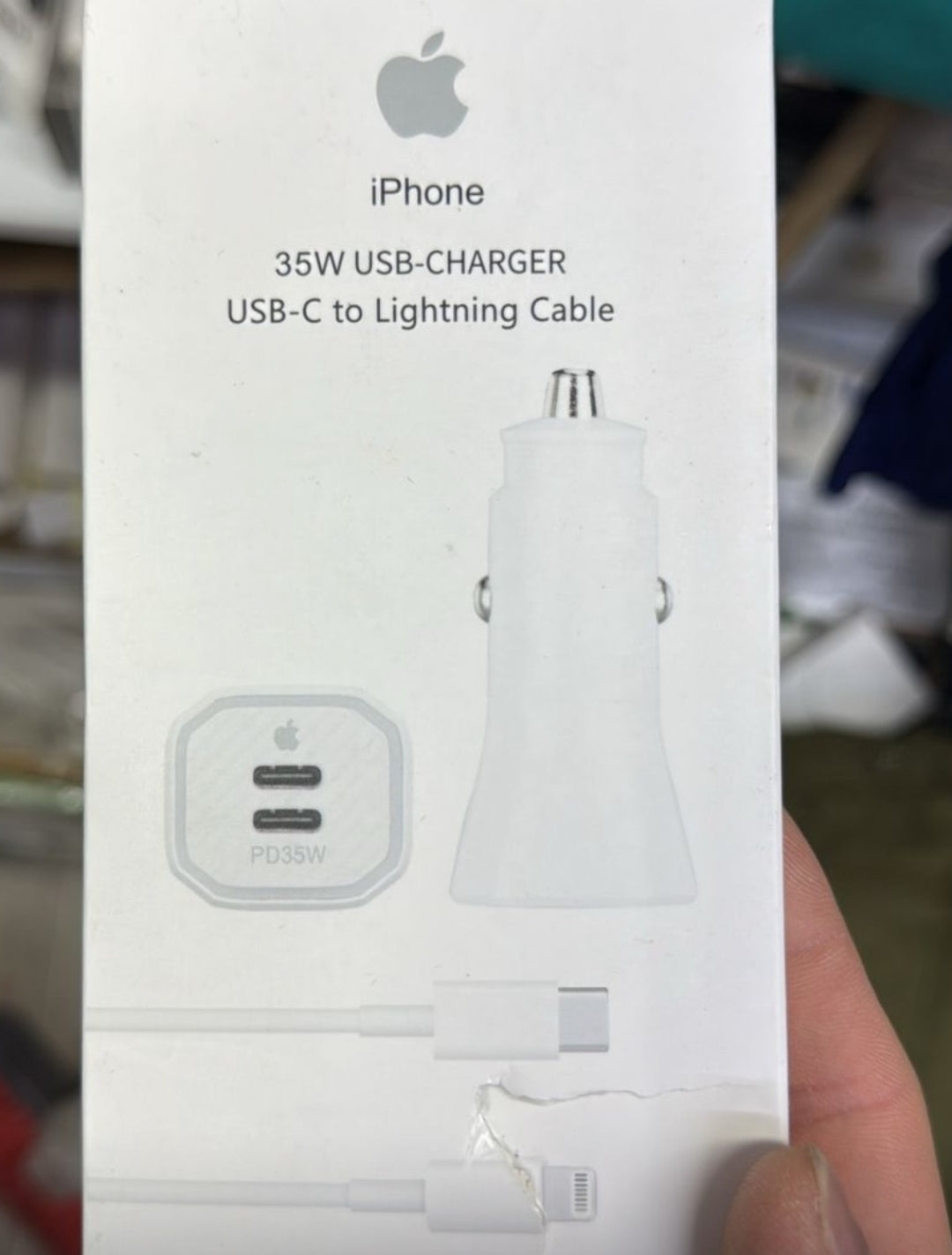 Cargador turbo apple premium para carro 35W