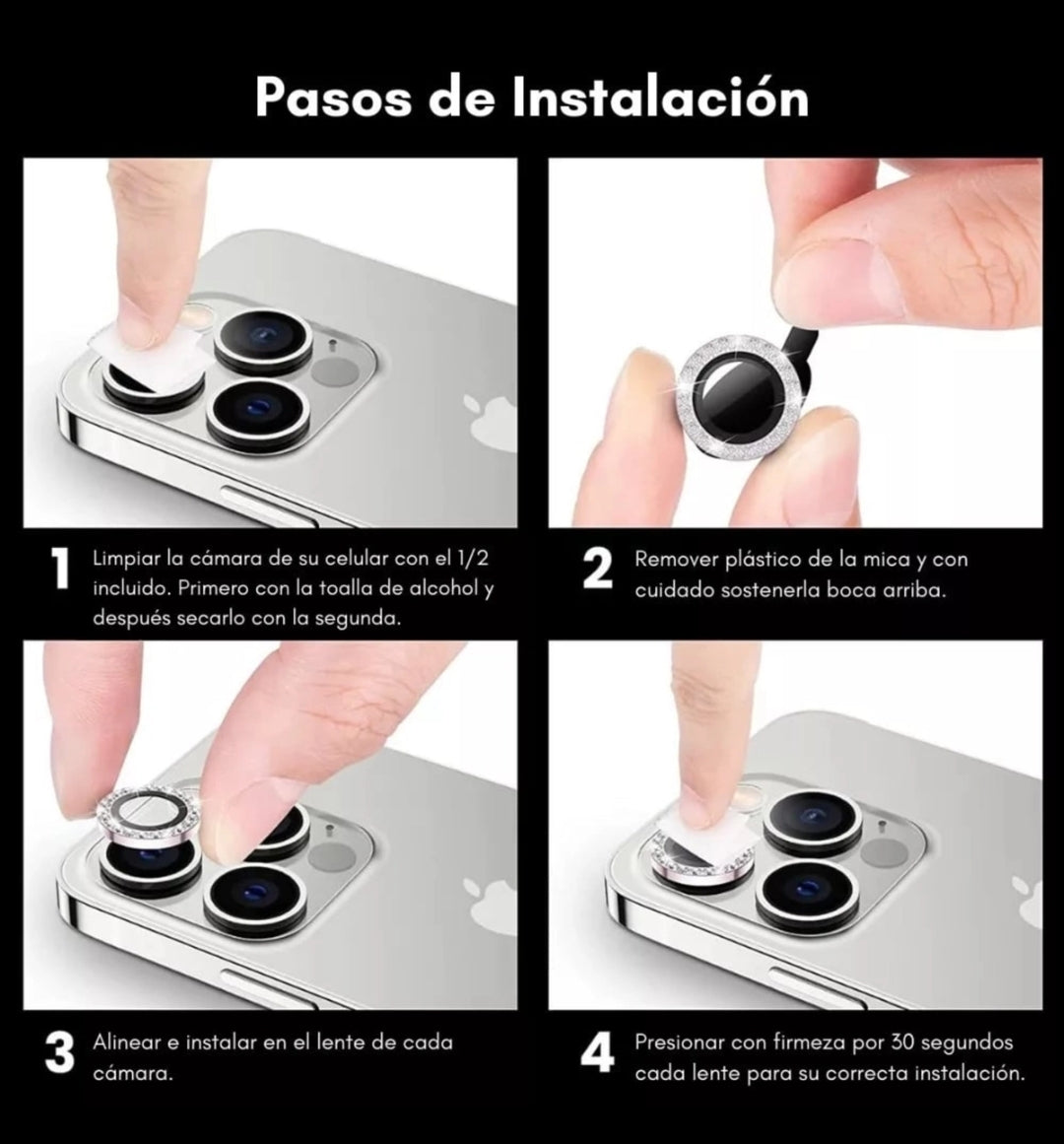 Lente protector croma iphone