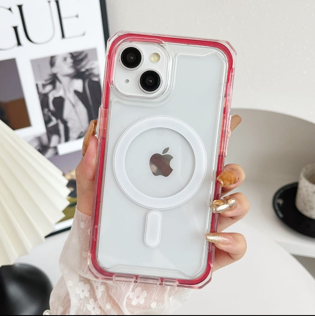 Funda transparente magsafe 360 colores
