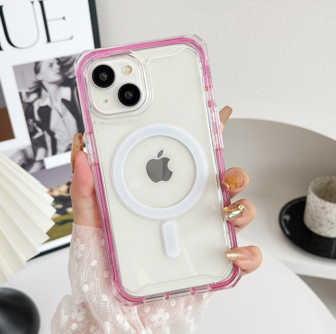 Funda transparente magsafe 360 colores