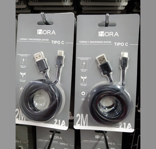 Cable tipo C 2m. 1Hora
