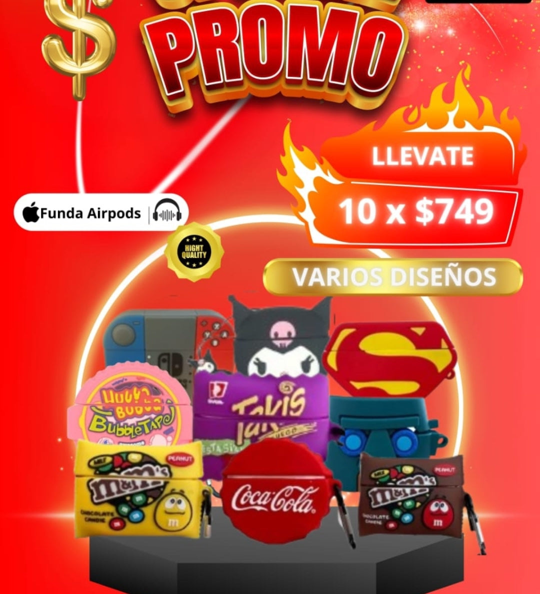 10 fundas animadas airpods