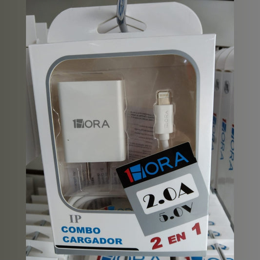Cargador completo 1m lightning 1Hora
